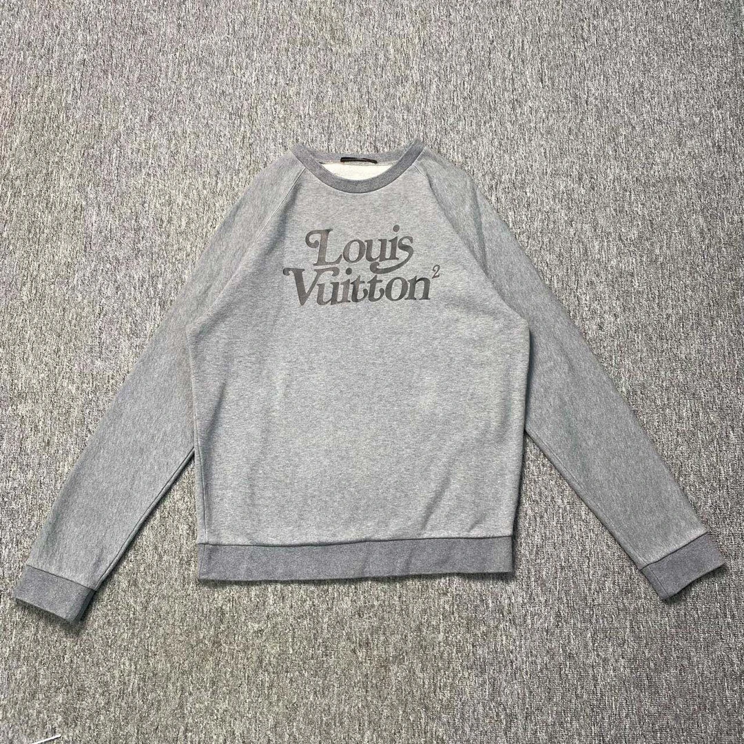 95新 LouisVuitton/路易威登 3861/xNigo灰色logo印花卫衣/M码
