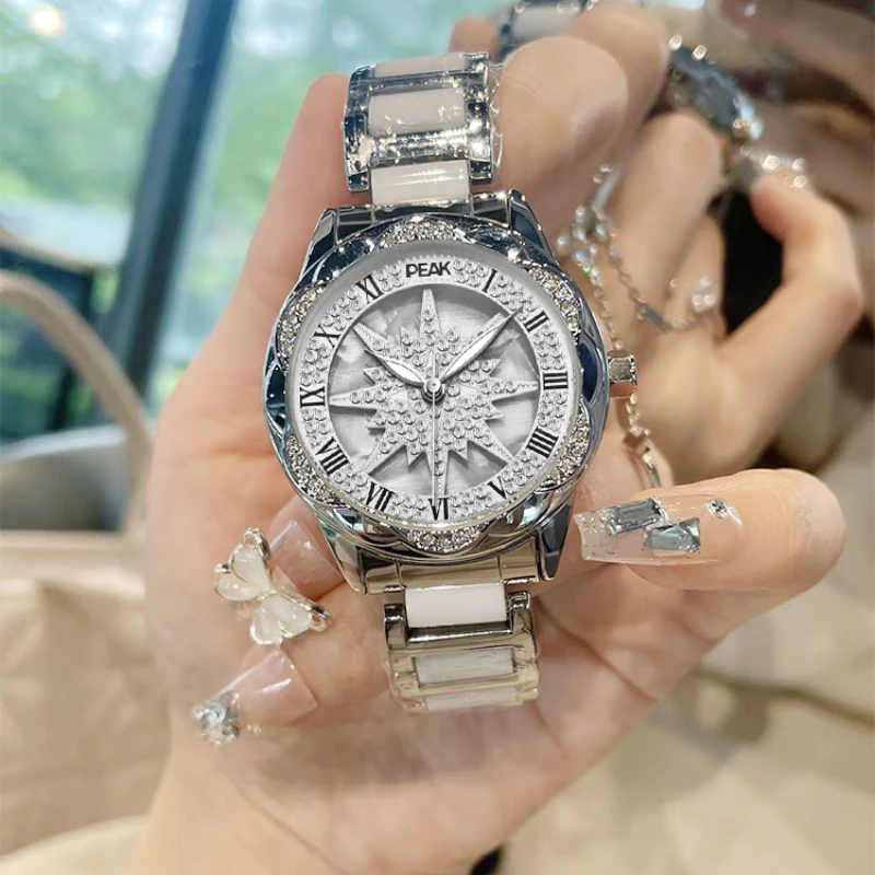 匹克满天星女士手表爆款2025新款时来运转防水陶瓷女表学生日礼物