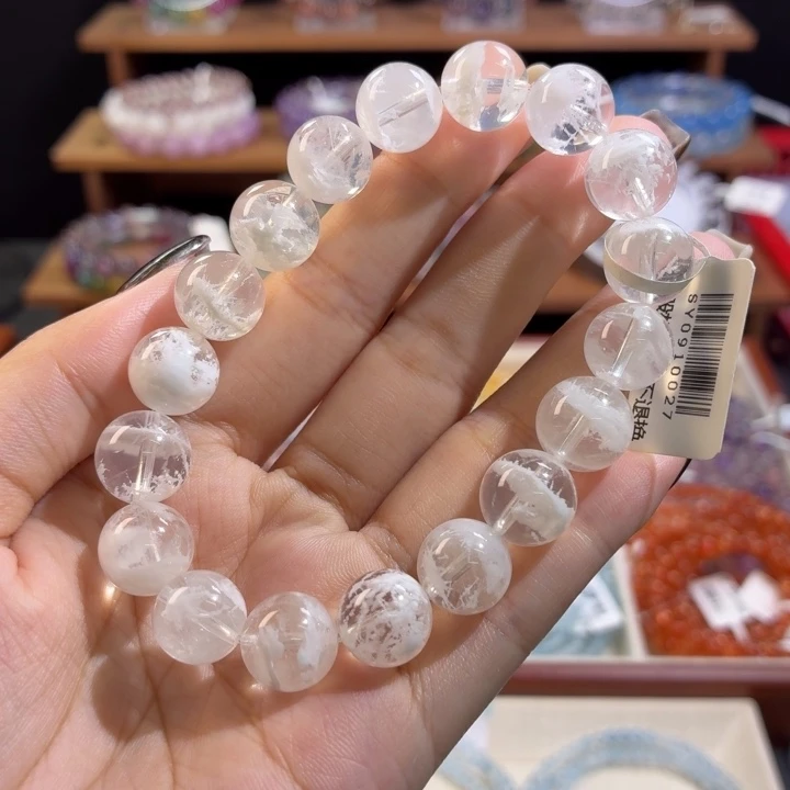 未镶嵌水晶手串意境立体白雪花幽灵11+