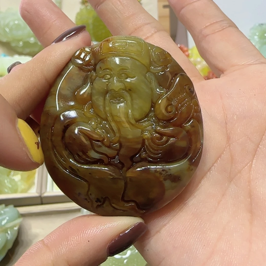 未镶嵌蛇纹石玉吊坠