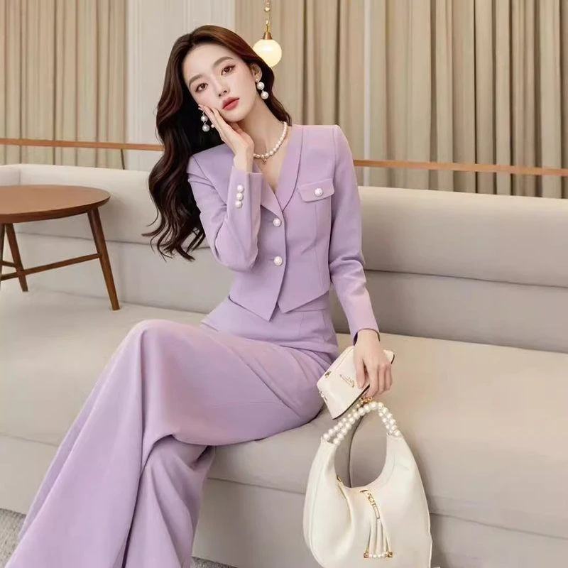 显瘦时髦减龄高级气质御姐风洋气ins时尚套装一整套裤子早秋