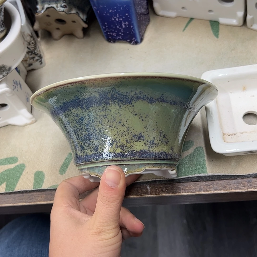 花盆紫砂013号瑕疵17/7cm窑变