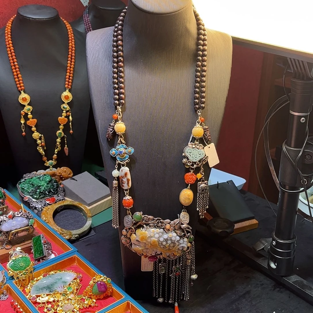 翡翠银S925镶嵌套链双十二直降不议价