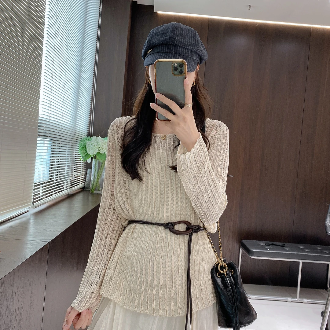 金小金自制女装套装DYW9673早秋百搭老钱风女装连衣裙+针织罩衫