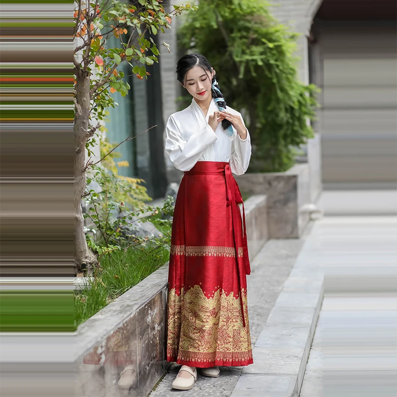 【山河】仿螺钿织金织银高工四季通勤马面裙春夏夏季中国风汉元素