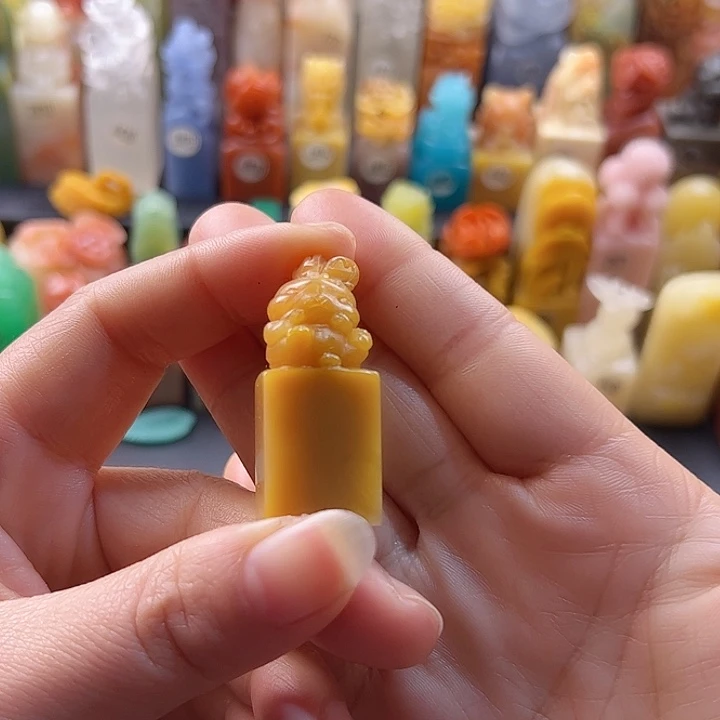 老挝石印石手工定制1.6厘米，兔子，包刻字