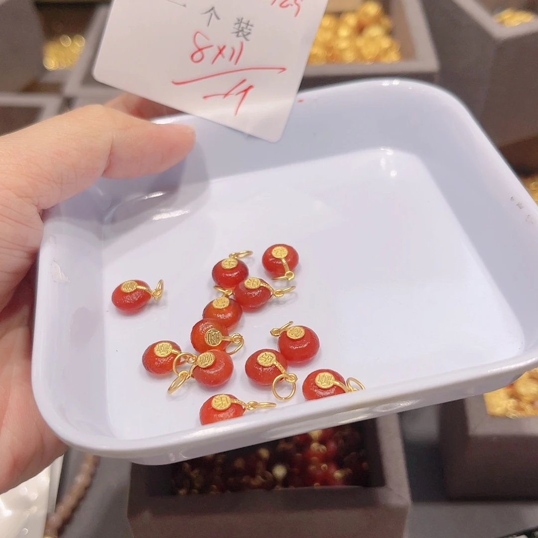 玛瑙/玉髓珠宝半成品银S925镀金镶嵌99