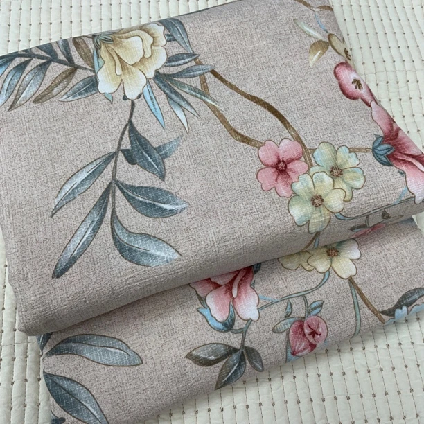 z新品原麻皱皱纱床单（清和枝）舒适透气四季款柔软