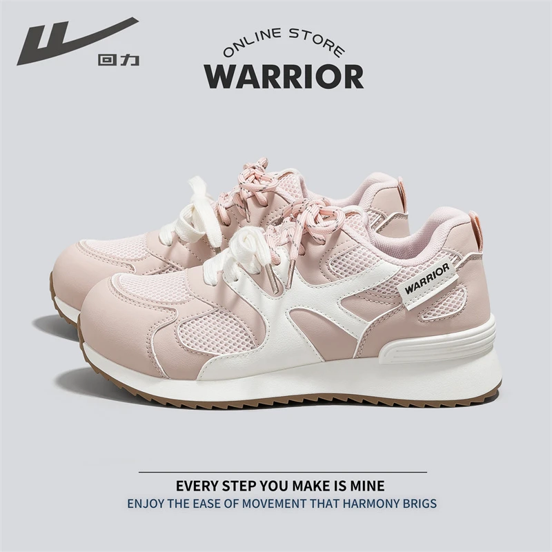 回力运动鞋女款2025新款夏季百搭爆款休闲女鞋透气网面厚底老爹鞋