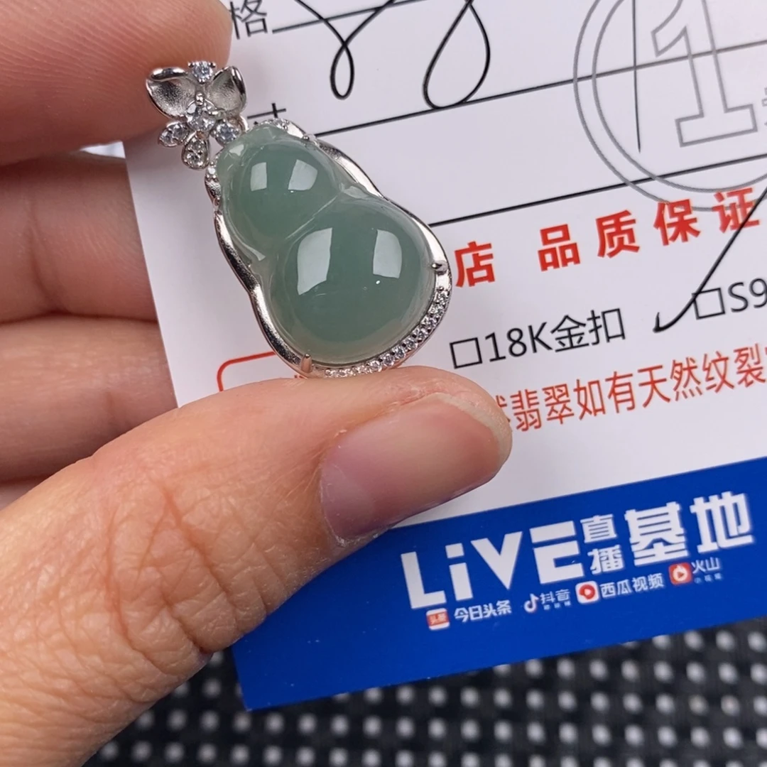 翡翠银S925镶嵌颈饰