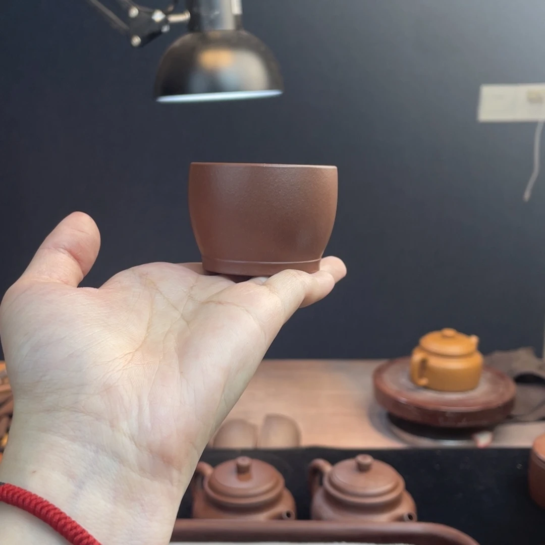 茶壶紫砂原矿主人杯紫泥50cc