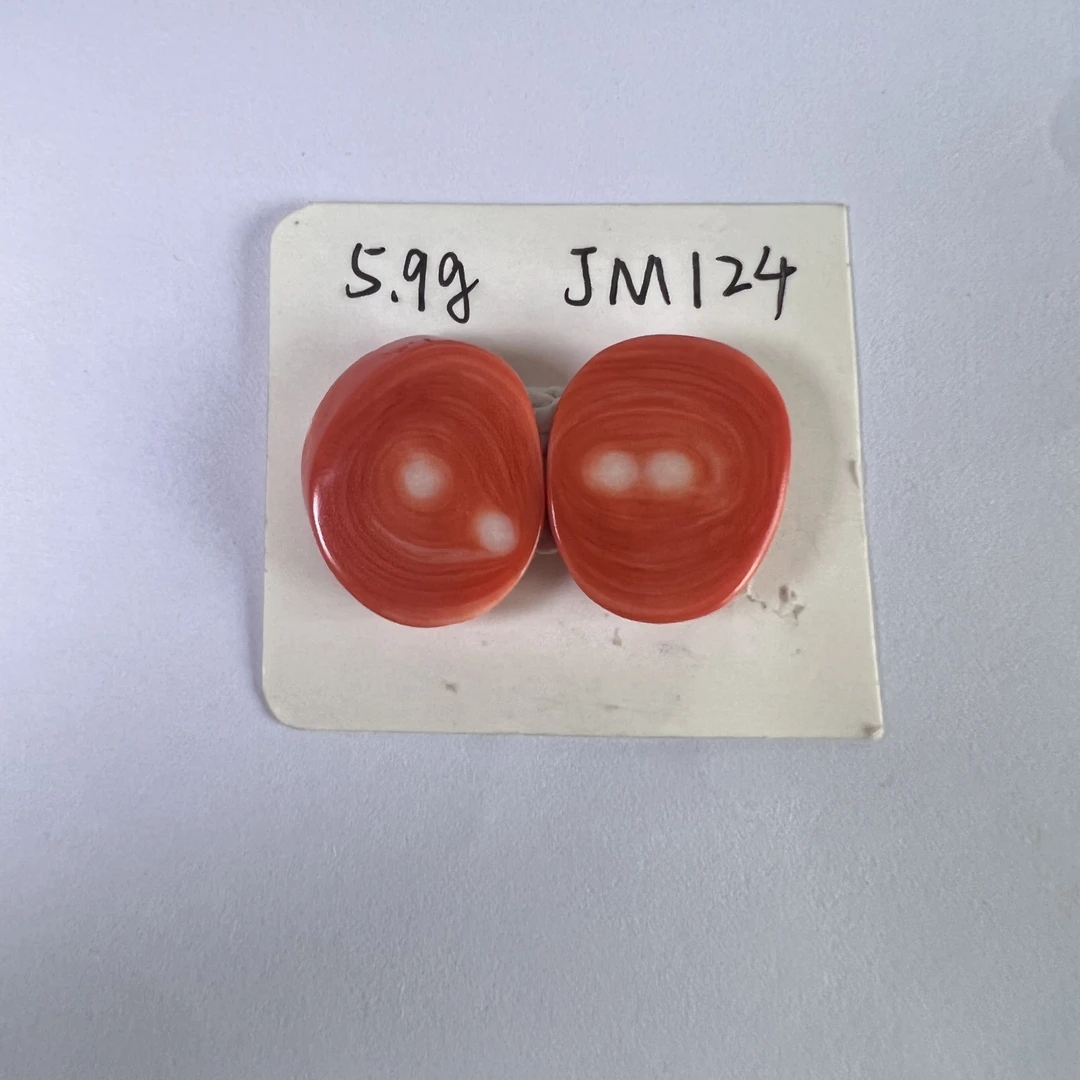 天然红珊瑚 莫莫戒面