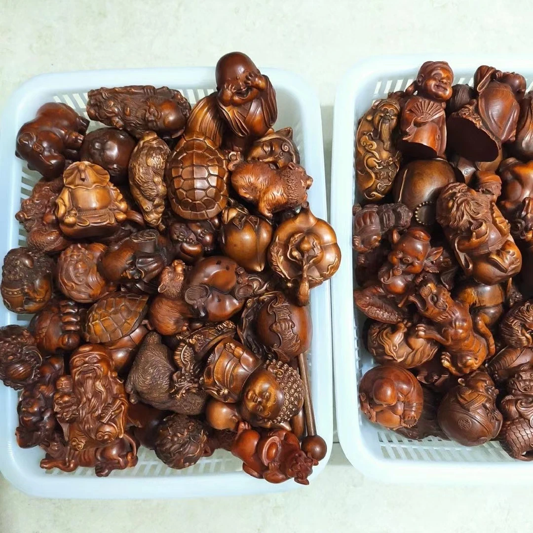 黄木雕仿古雕刻手工工艺品节日礼物手把件小摆件