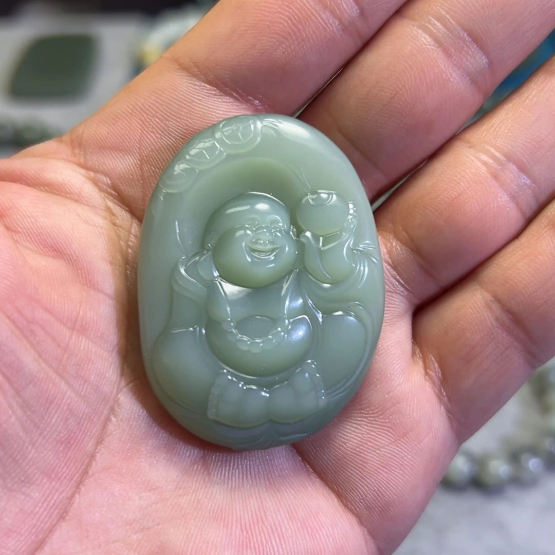 和田玉未镶嵌手链粉青俄料