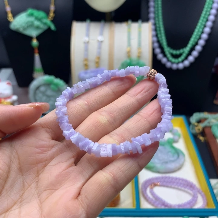 未镶嵌手链翡翠紫翡手串