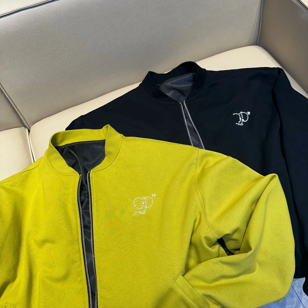 s25【圆领珍珠外套】 时尚情侣同款潮流 男款圆领纯棉