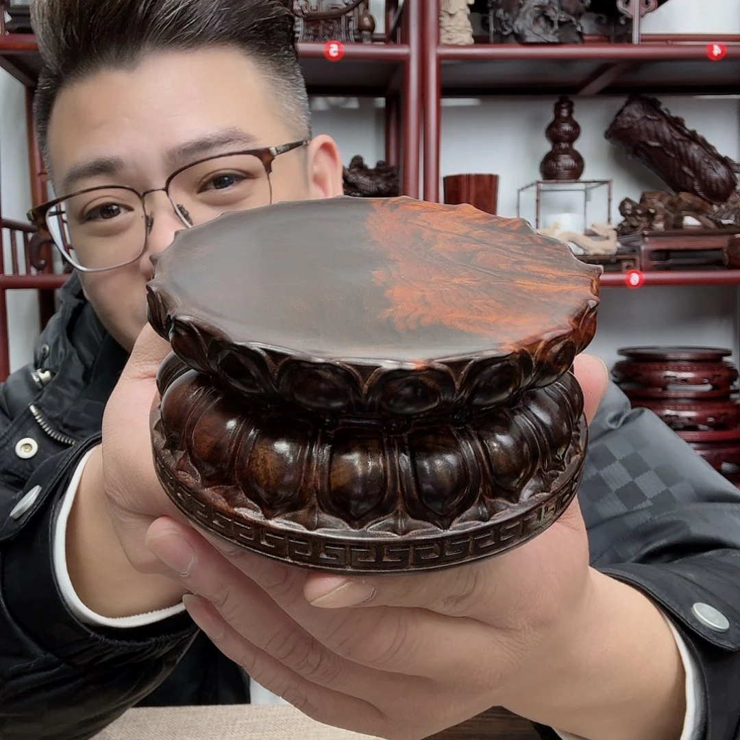 忆***君大红酸枝工艺品底座
