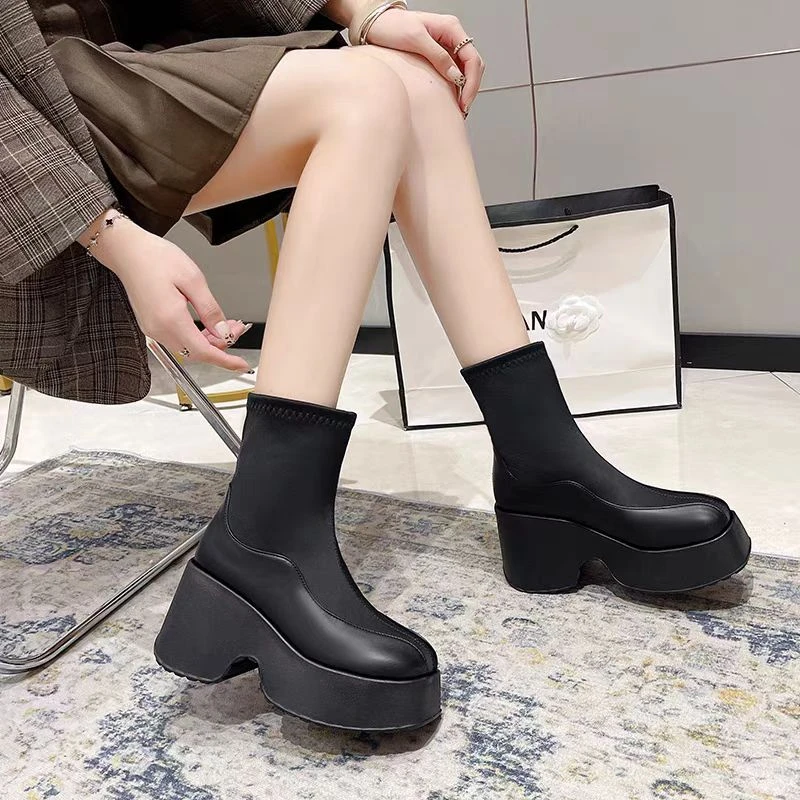 9A87《新疆包邮》403女鞋女靴弹力靴