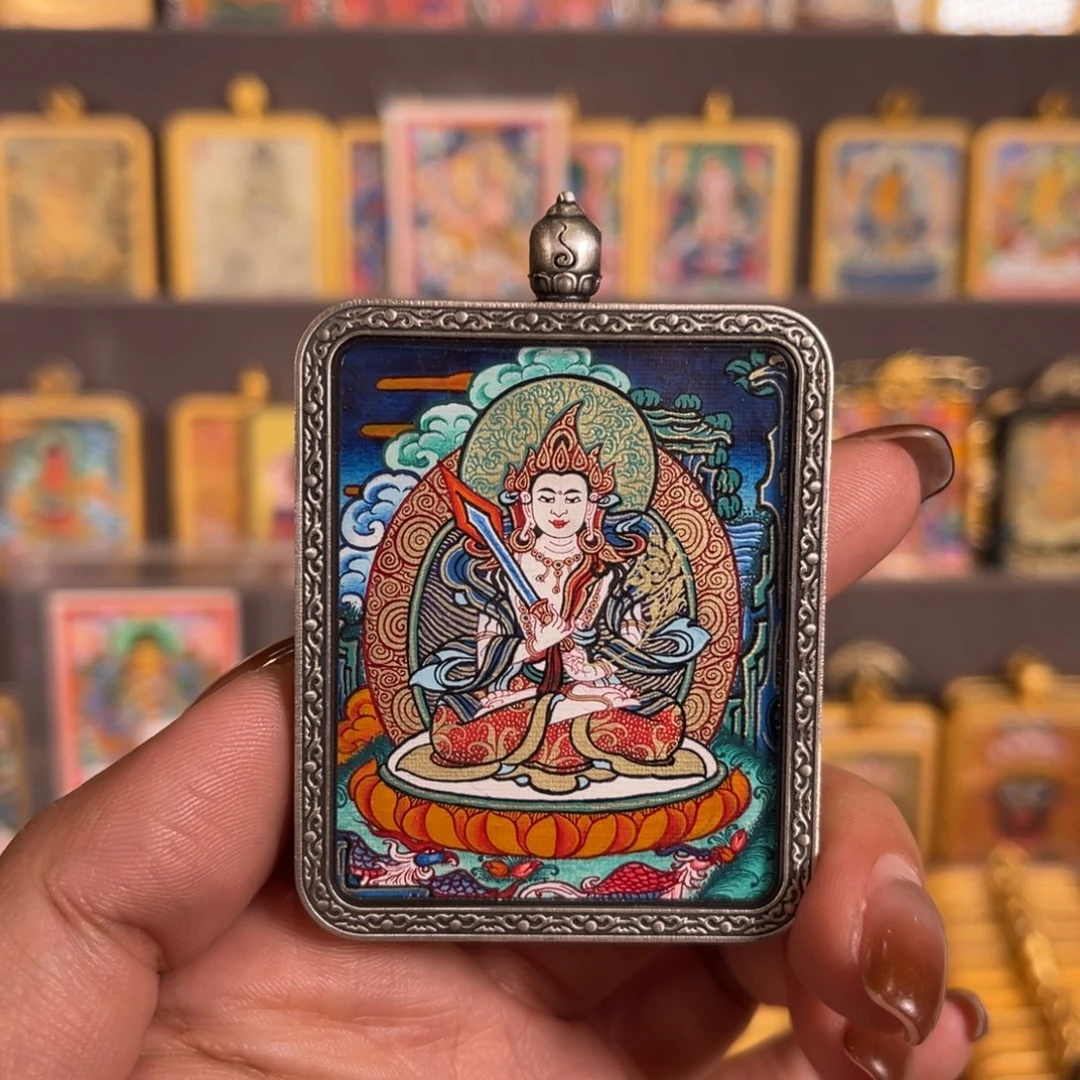 吊坠虚空藏青海热贡唐卡