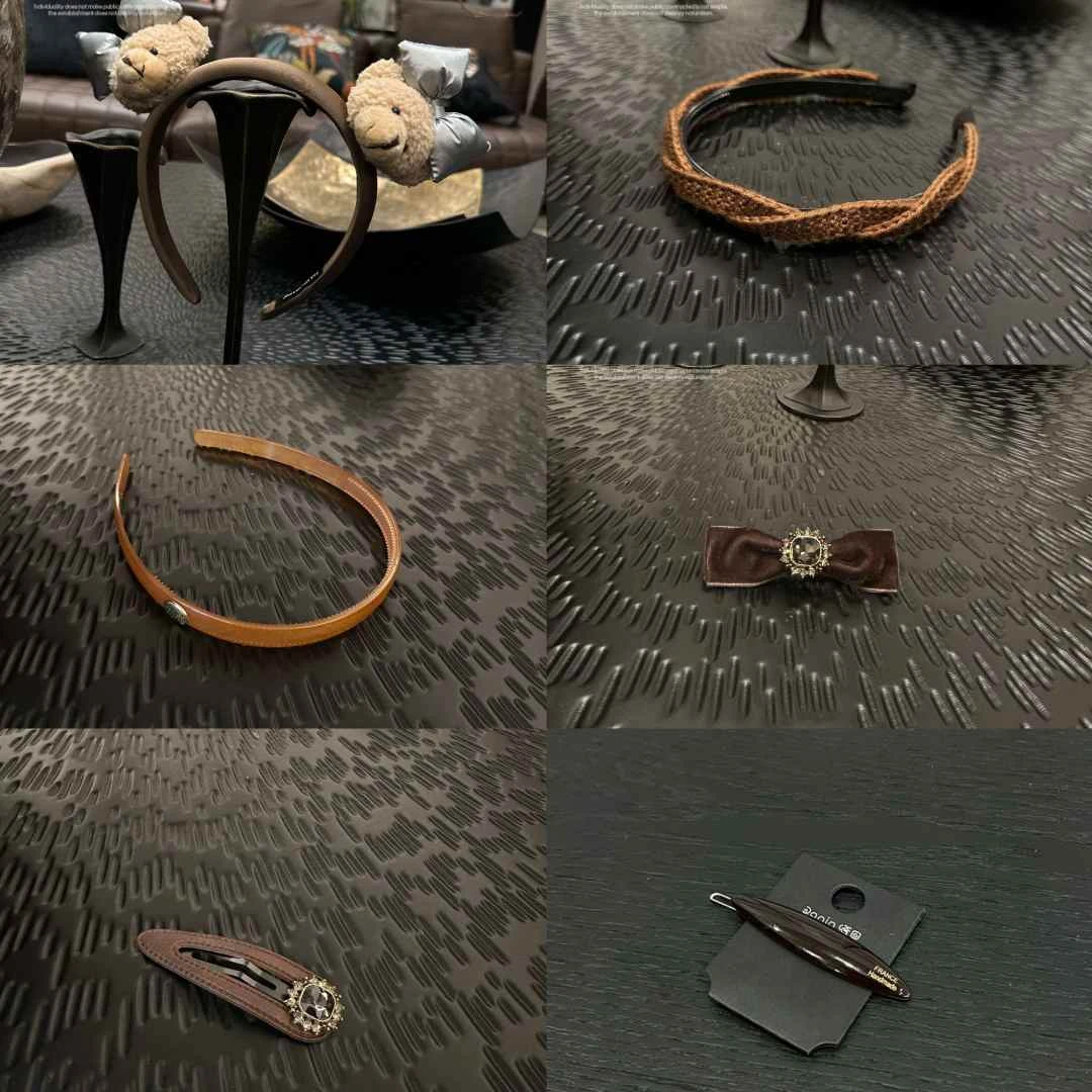 女童发饰咖色系列发圈发夹发箍可爱少女ins甜美百搭韩版法式