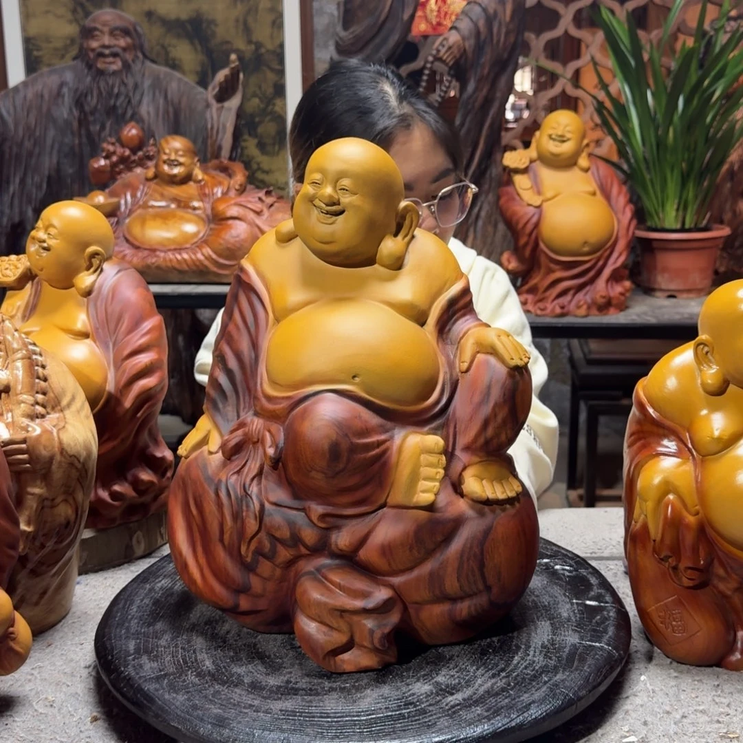 大***叔木坐佛香樟木精品手工木雕
