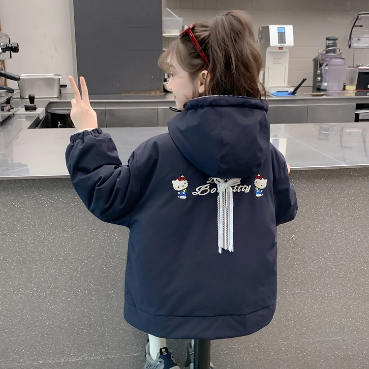 女童冬装外套2025新款儿童洋气时髦加厚保暖棉袄女孩冬季网红棉服