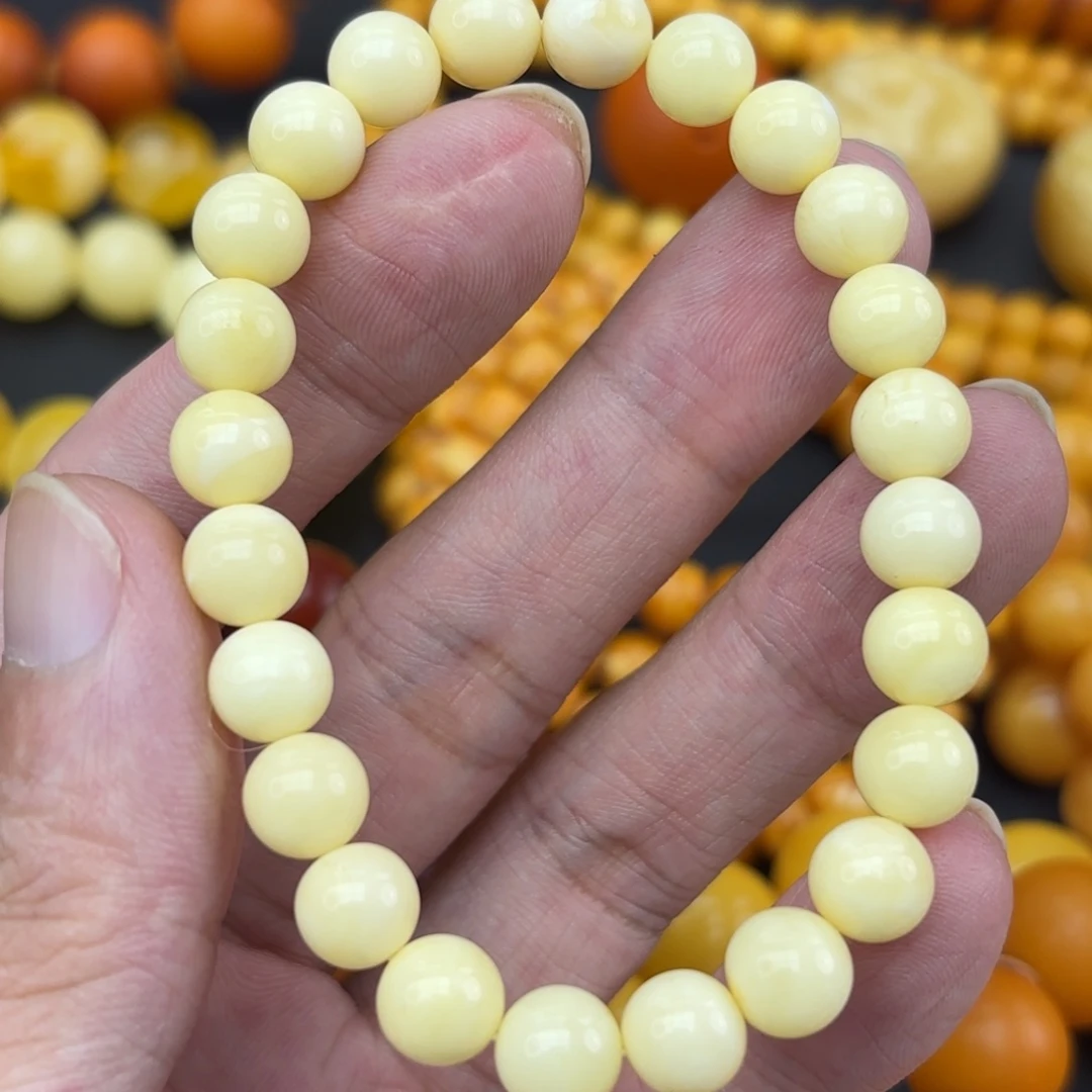 琥珀未镶嵌手链蜜蜡