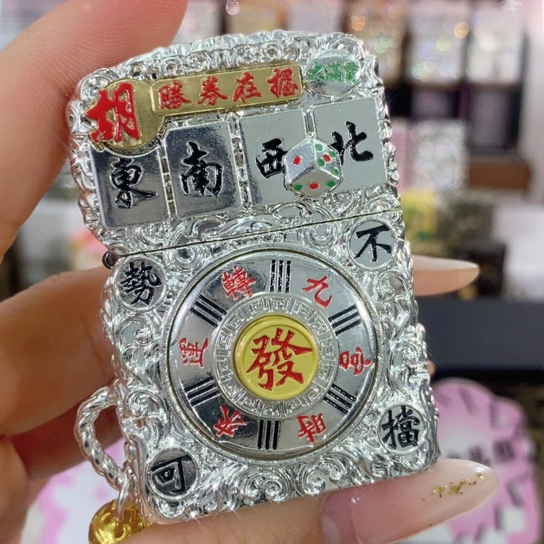 铜上****厂zippo麻将把把胡带油➕火石