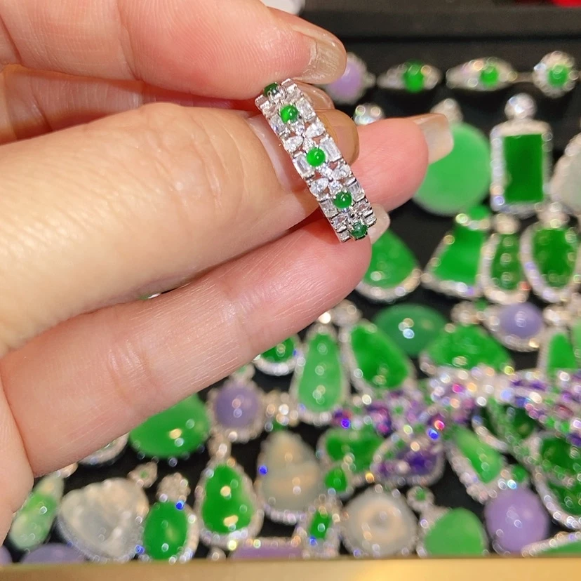 【闪购商品】翡翠戒指未镶嵌天然翡翠