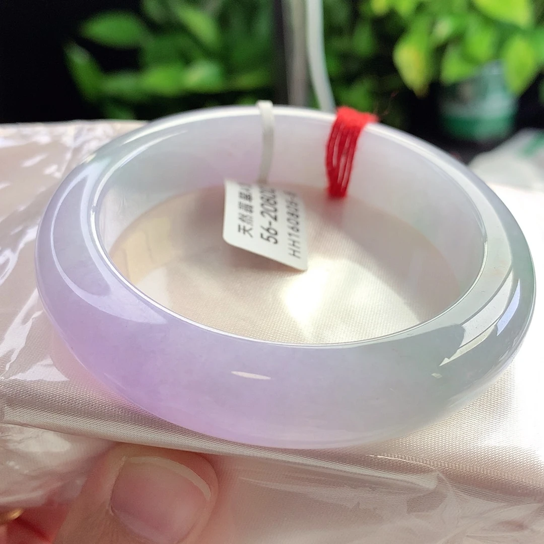 未镶嵌手镯翡翠56圈口冰春彩厚装饱满种色兼备9号