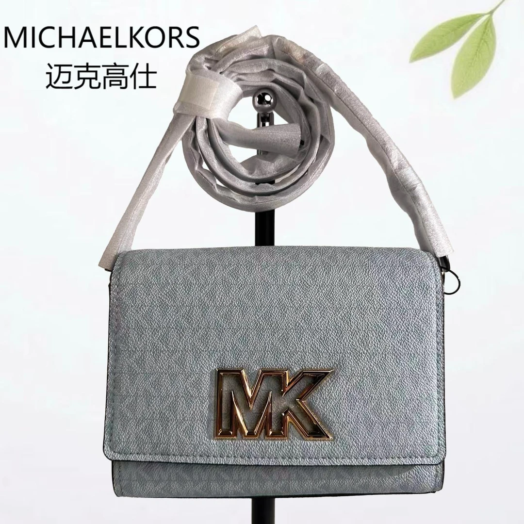 99新 MICHAEL KORS/迈克高仕 冰川蓝斜挎包G25804474底长20X15