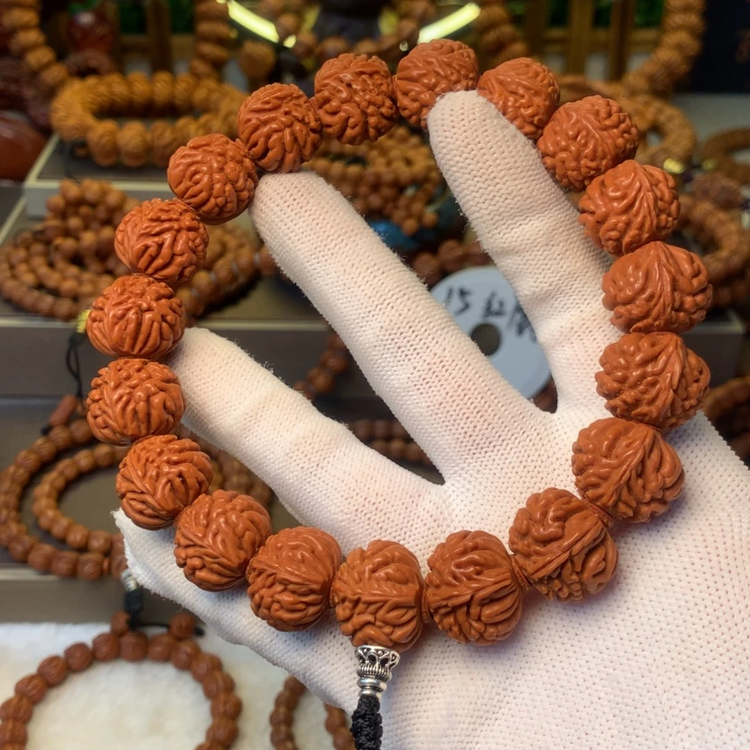 桃核手串秦岭龙纹