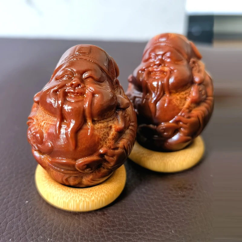 财神手把件巴西天然大橄榄核手工雕核男女同款