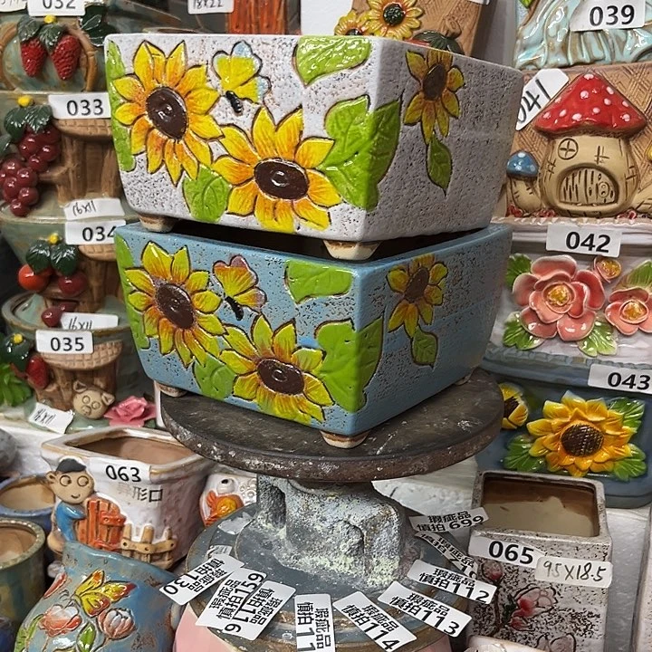 粗陶材质多肉花盆