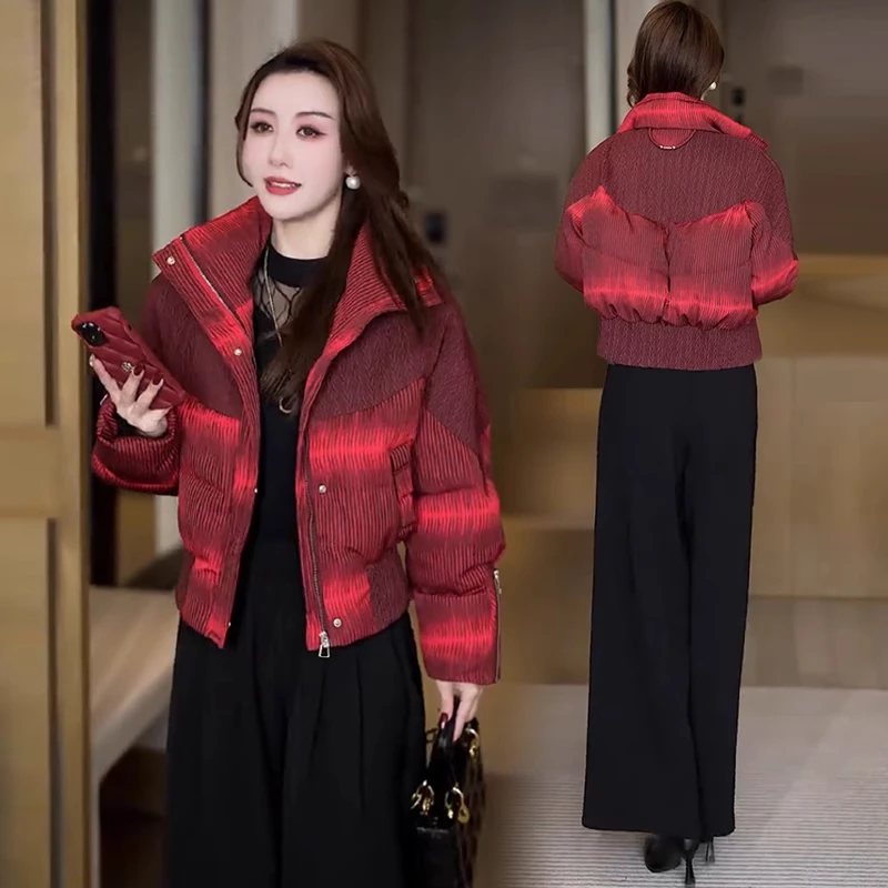 时尚洋气小个子羽绒棉服女冬季新款设计感保暖显瘦短款棉袄外套潮