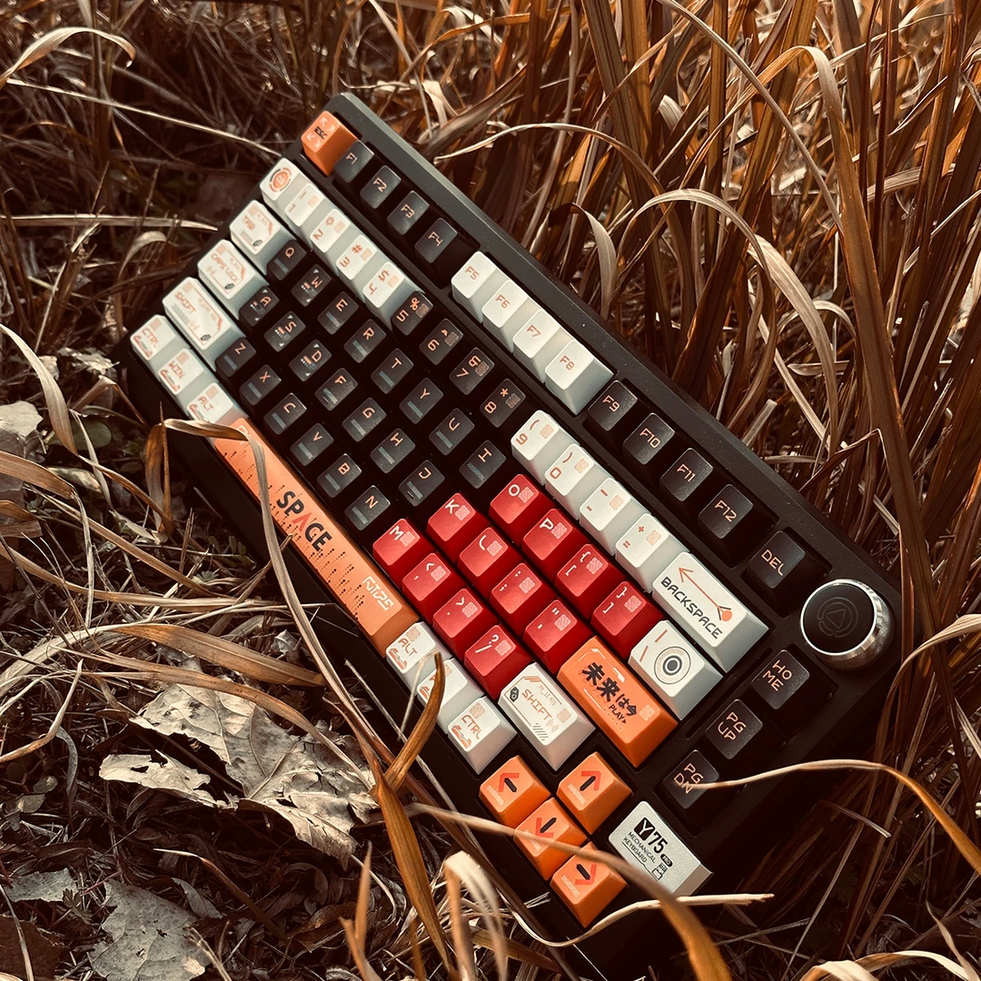 银雕Y75p蓝牙三模铝坨坨键盘电竞游戏有线无线机械键盘金属热插拔