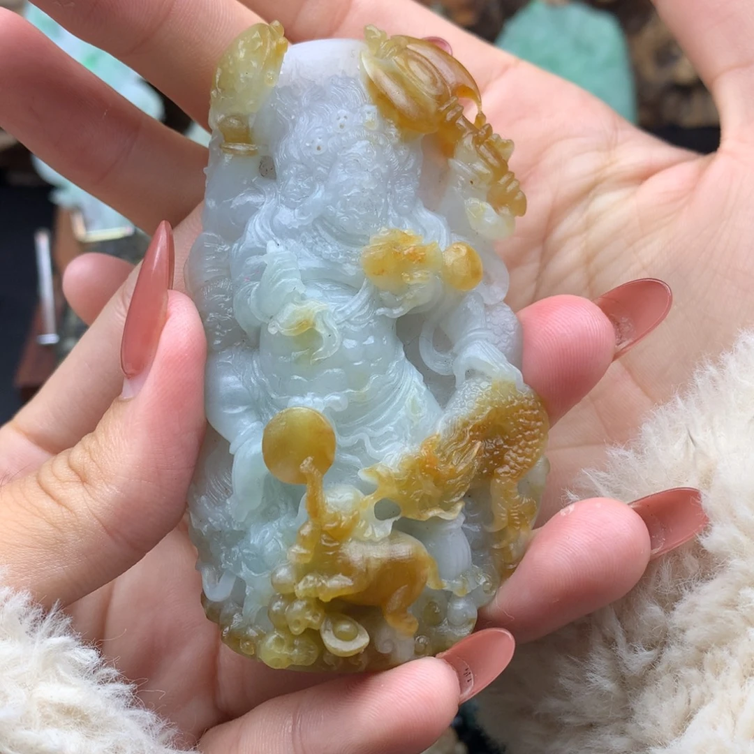 驼***鸟定制翡翠未镶嵌翡翠