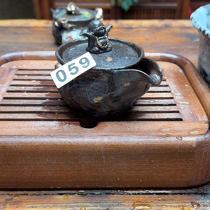 纯手工制作粗陶茶具