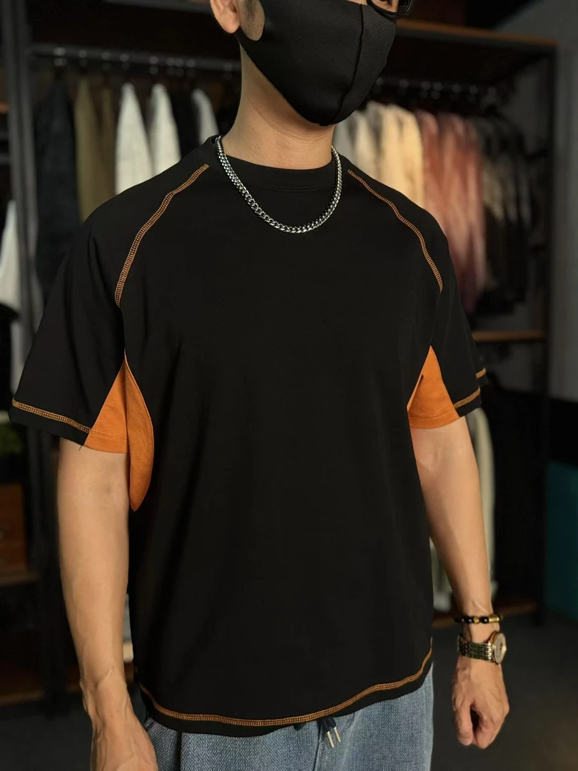 【金狮SP0029】短装T恤夏天棉休闲圆领百搭百搭时尚运动男士宽松