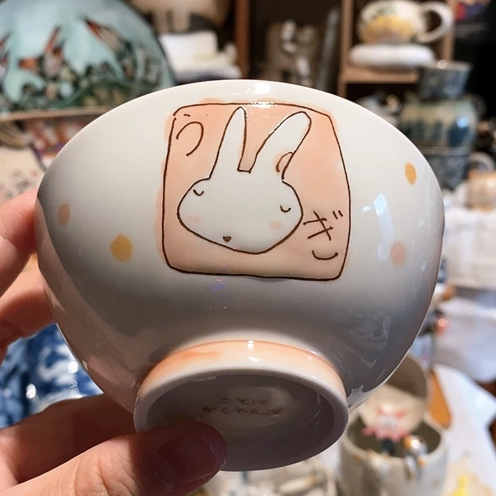 搪瓷米饭碗兔子…………
