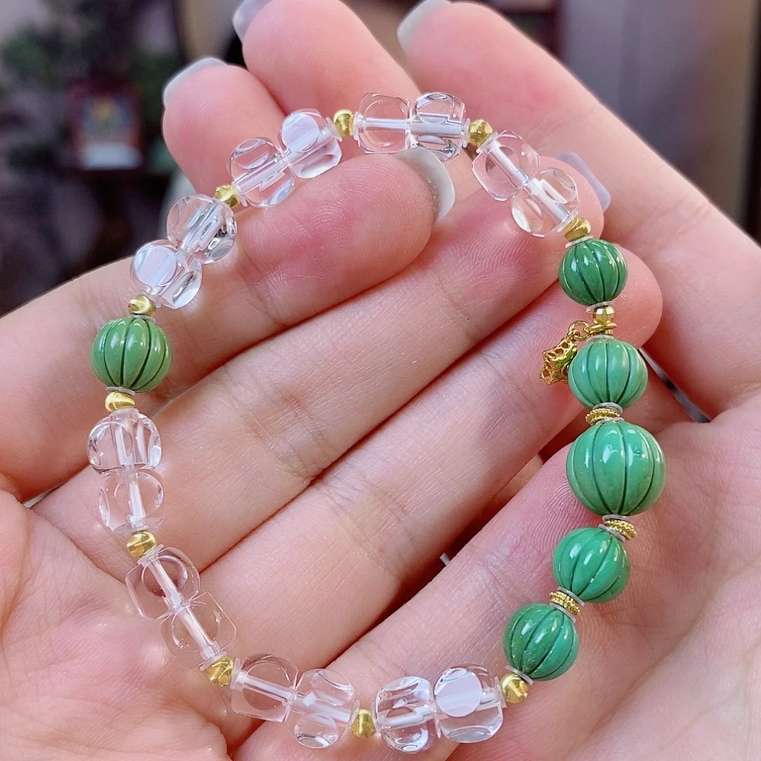 绿松石18K金镶嵌珠宝奇石