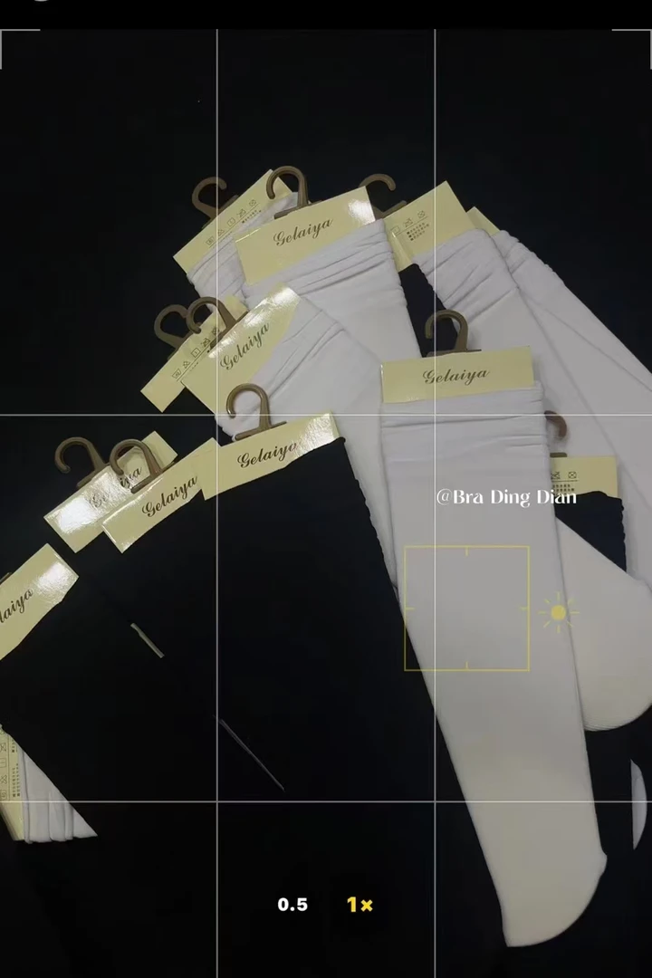 纯色女袜春夏百搭时尚透气堆堆袜中筒薄款1801