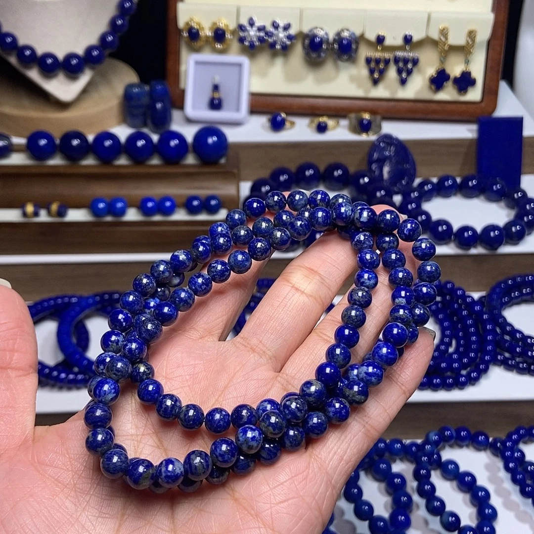 青金石未镶嵌6:6mm108