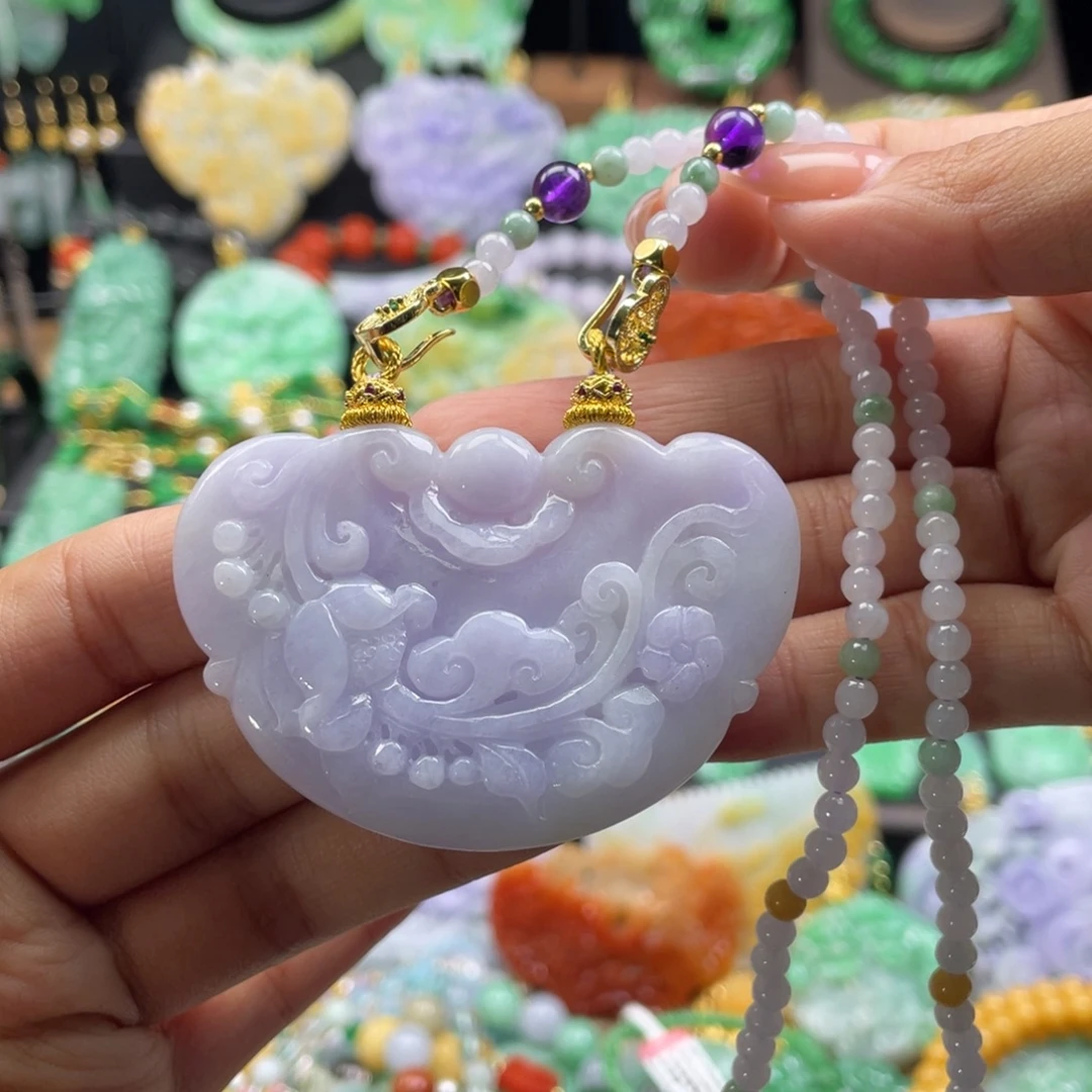 翡翠未镶嵌颈饰代编织