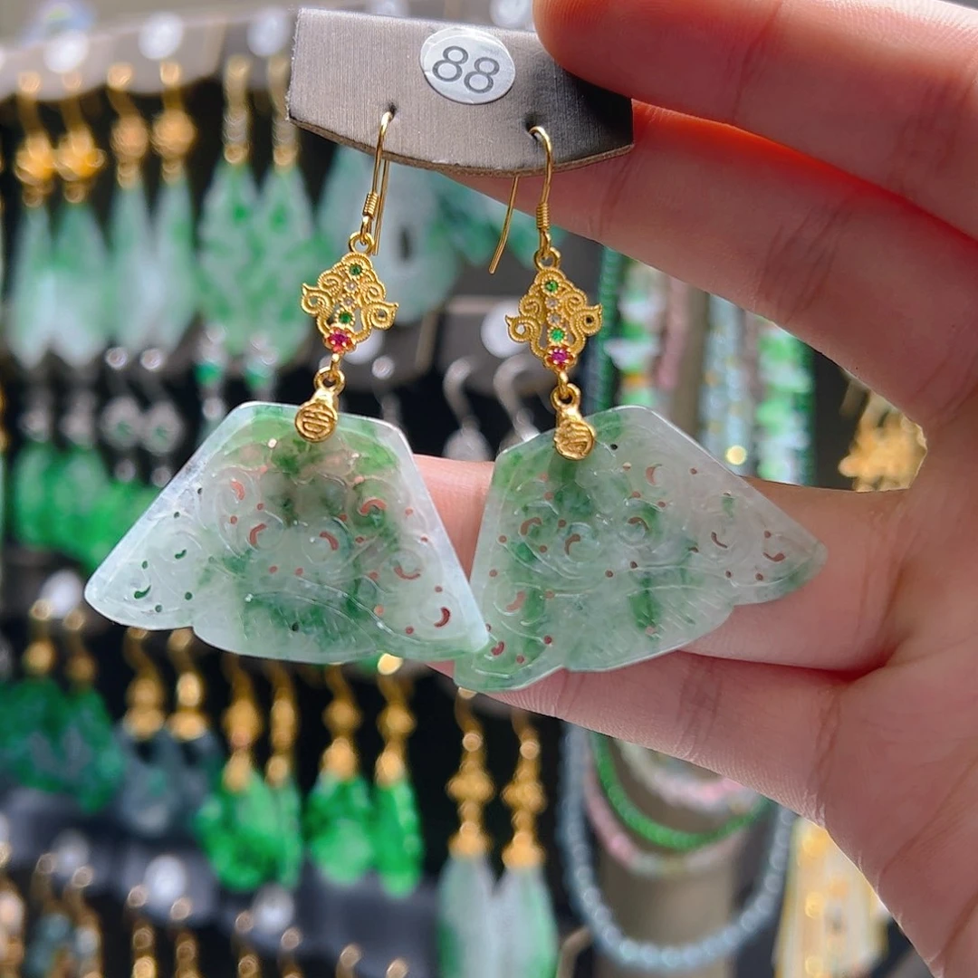 未镶嵌翡翠耳饰翡翠