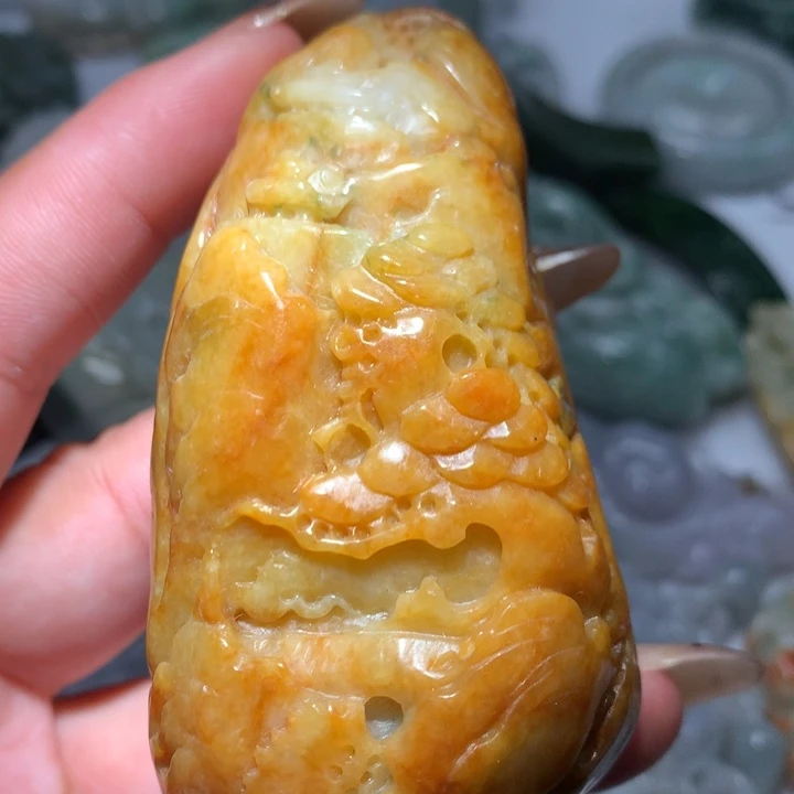翡翠未镶嵌颈饰保真天然A货翡翠
