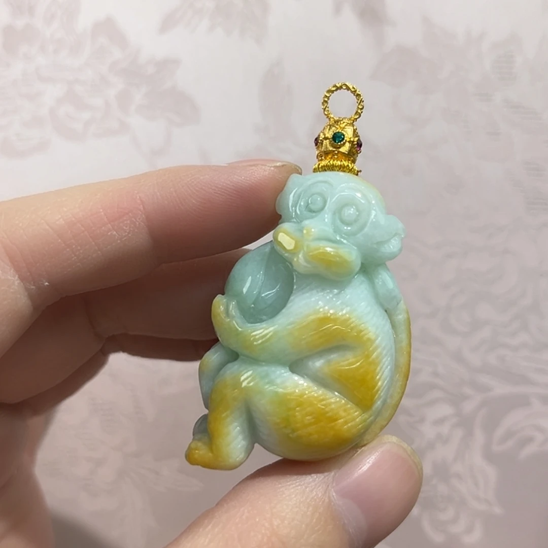 翡翠合金吊坠(赠链)国风