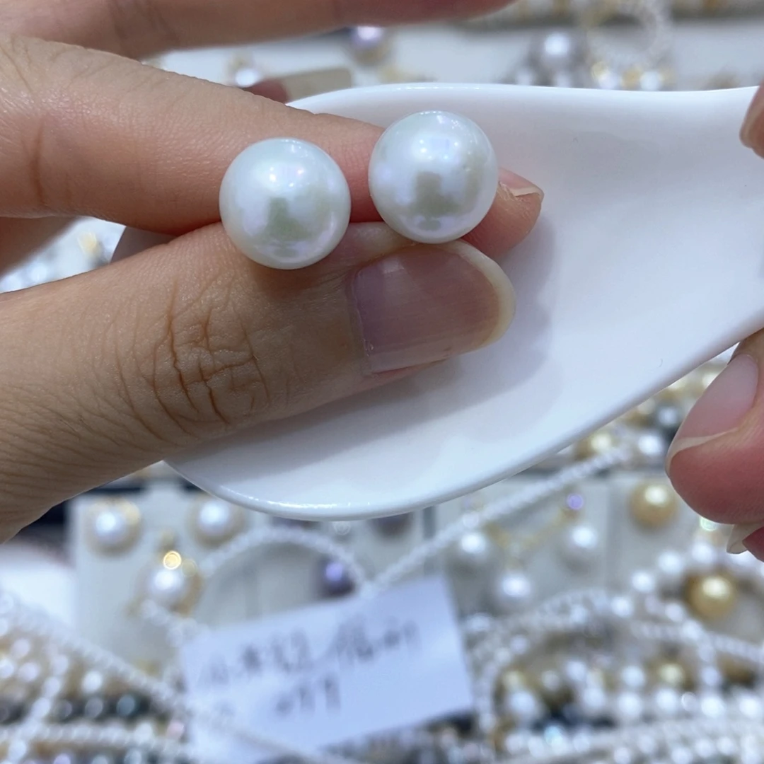 初****银S925镶嵌耳饰淡水珍珠