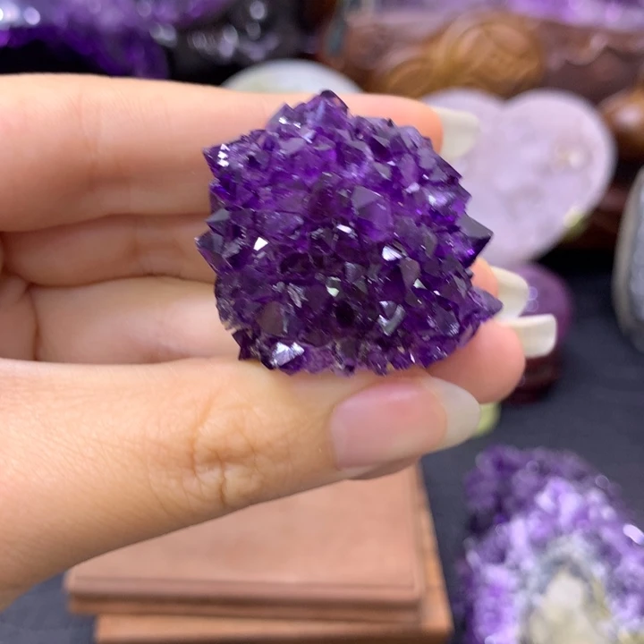 紫晶珠宝半成品未镶嵌