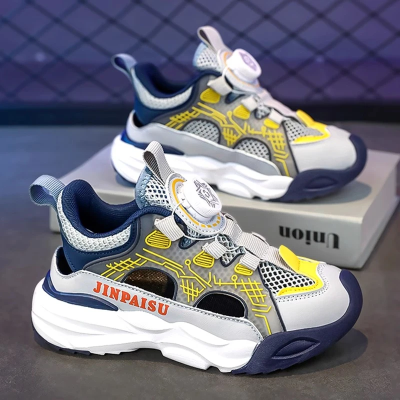 ABCJOREA凉鞋2025潮款夏季新款网面男孩软底儿童网鞋中大童